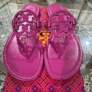 Tory Burch Pink Logo Sandals